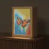 Vlinder - Kleuren - Kunst - Schilderij Light Box met kabel (Tafellamp) klein -z3d_website