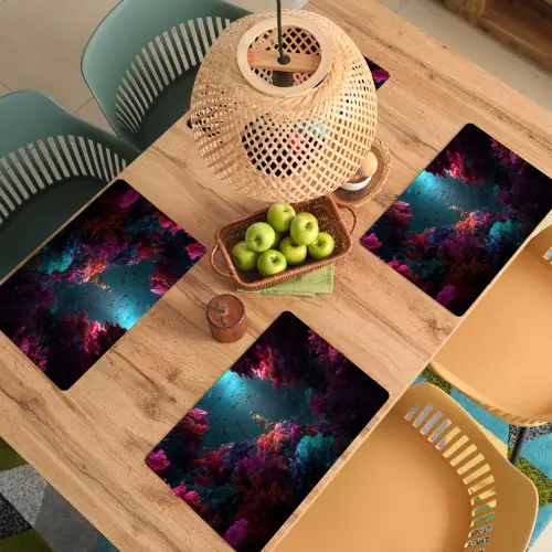 Standbeeld - Zeebodem - Koraal - Kleurrijk Placemat vinyl groot -zzsfeer5_Kitchenyeah-website