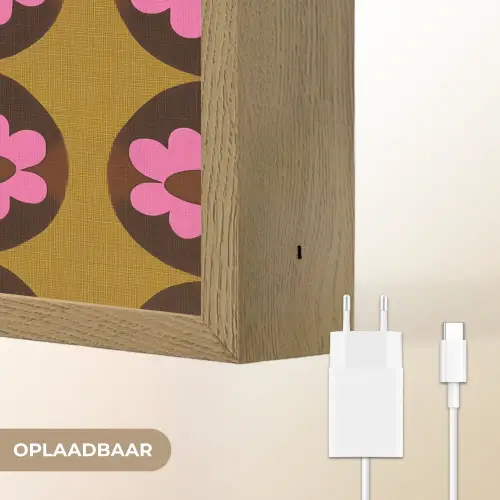 Grafisch - Patroon - Kleurrijk Light Box met batterij (Wandlamp) middel 907 -USP_websiteoplaadbaarNL
