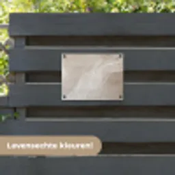 Golvende lijnen - Vloeiend - Zandkleurig tuinposter los doek klein -sfeer3