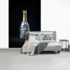 Champagne - Bloemen - Goud - Chique fotobehang vinyl groot -slaapkamer