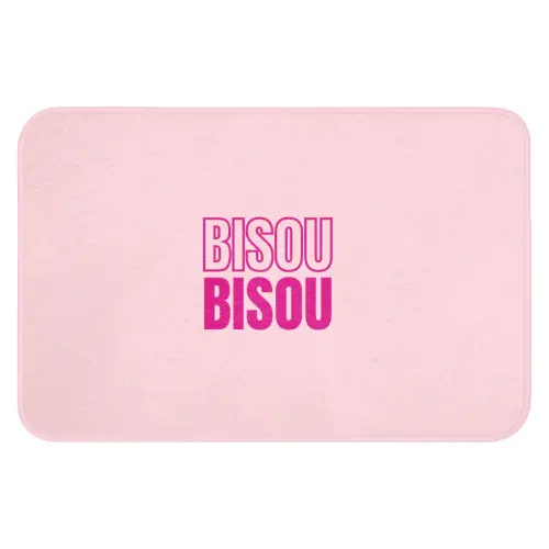 Bisou - Roze - Minimalistisch Badmat klein -3d