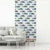 Vis - Patroon - Blauw fotobehang vinyl groot 64 -woonkamer