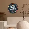 Feestelijk - Kerstgroet - Kleurrijk Wandcirkel kunststof plaat 5mm dik klein -sfeer1