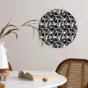 Driehoeken - Geometrisch - Zwart - Wit Wandcirkel plexiglas klein 852 -sfeer4