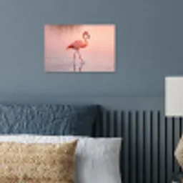 Flamingo - Water - Roze poster papier klein -sfeer2