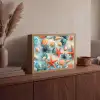 Zeesterren - Schelpen - Illustratie - Zand Light Box met batterij (Wandlamp) middel -sfeer2