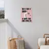 Zwaan - Vogel - Decoratie - Roze tuinposter los doek klein -sfeer8