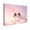 Palmbomen - Paars - Wolken - Lucht canvas 2cm klein -z3d
