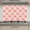 Roze - Bloemenmotief - Wit - Modern keuken achterwand spatscherm klein 900 -3d_website