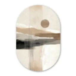 Minimalistisch - Landschap - Dimensie Wandcirkel Ovaal Forex klein -3d