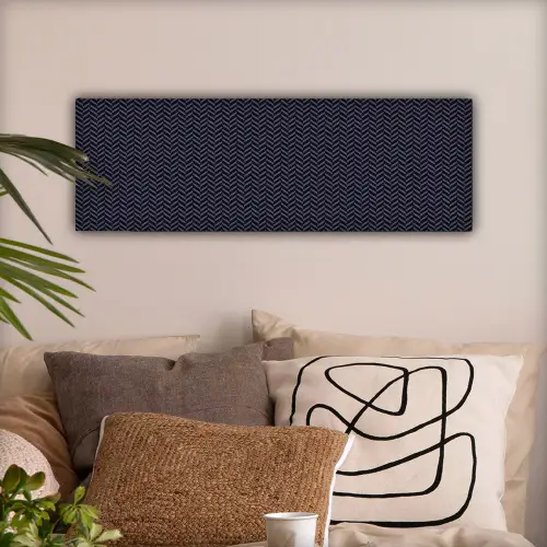 Plaid - Patroon - Visgraad - Blauw canvas 2cm klein 828 -sfeer1