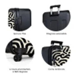 Modern - Abstract - Zwart NBS - Large koffer - Volwassenen Unisex groot -zzzzzzzbolletjes_FR