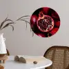 Granaatappel - Rood - Fruit Wandcirkel behangsticker klein -sfeer3