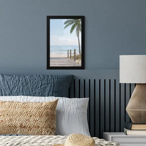Palmbomen - Pad - Horizon fotolijst zwart zonder passe partout klein -sfeer3