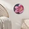 Roze - lelie - Dauwdruppels Akoestische PET Vilt - Rond klein -sfeer4