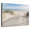 Strand - Pad - Duinen - Zee - Zomer Textielframe zwart klein -3d