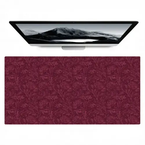 Bladeren - Patroon - Paars Muismat XXL klein 681 -zzz3d