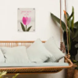 Tulp - Roze - Valentijn - Bloem tuinposter los doek klein -sfeer7