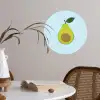 Avocado - Illustratie - Groene - Vrucht Wandcirkel behangsticker klein -sfeer3