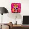 Tijger - Kimono - Planten - Roze plexiglas 5mm klein -sfeer6