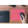 Organisch - Raster - Roze muismat rubber klein 262 -toetsenbord