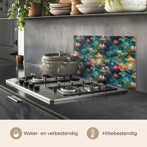Waterlelies - Vijver - Water keuken achterwand spatscherm klein 900 -usp_NL