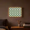 Tegel - Klassiek - Groen Light Box met batterij (Wandlamp) middel 907 -sfeer4