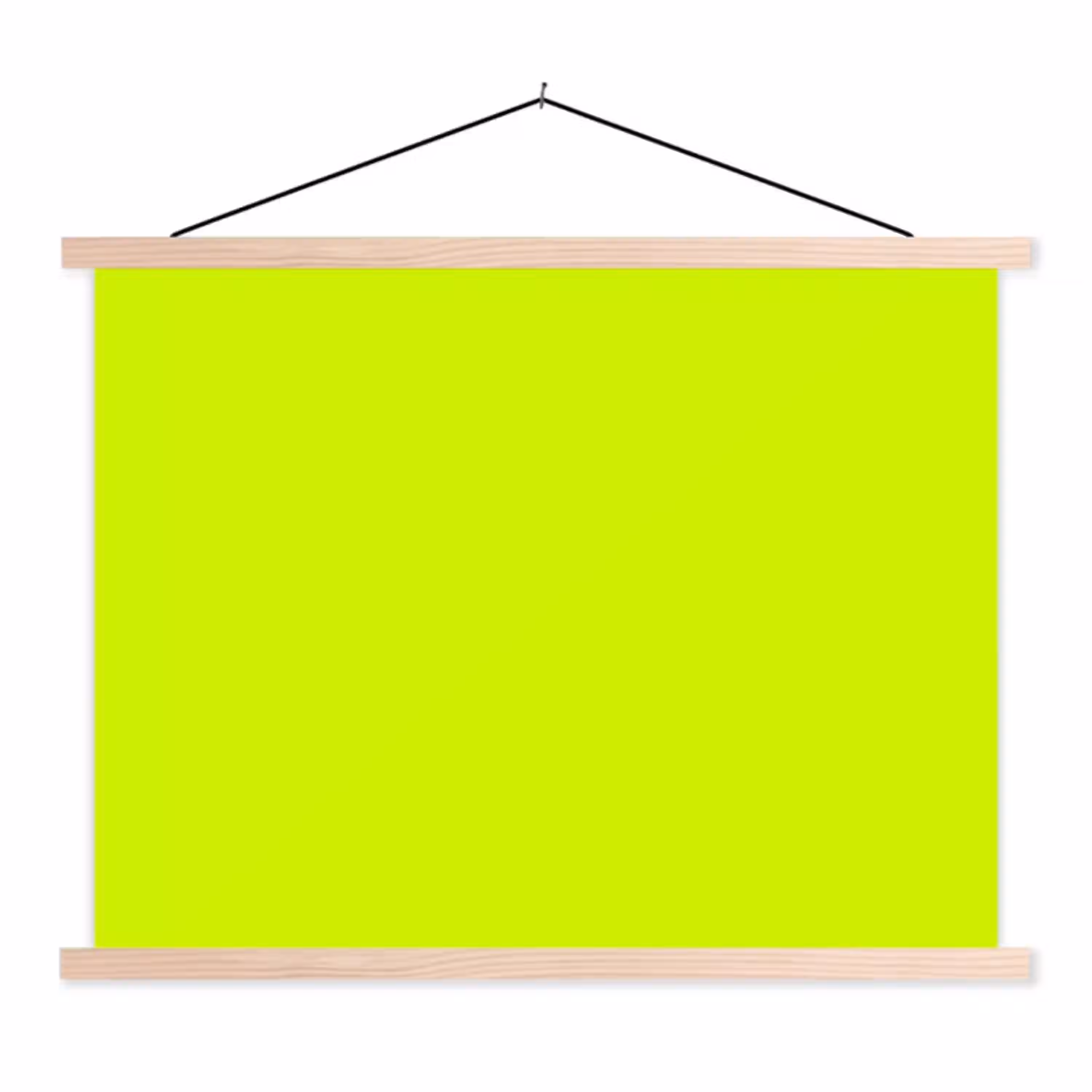Electric - Lemon - Geel textielposter latten blank klein 122 -3d