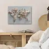 Wereldkaart - Rozen - Roze PET vilt klein -sfeer3