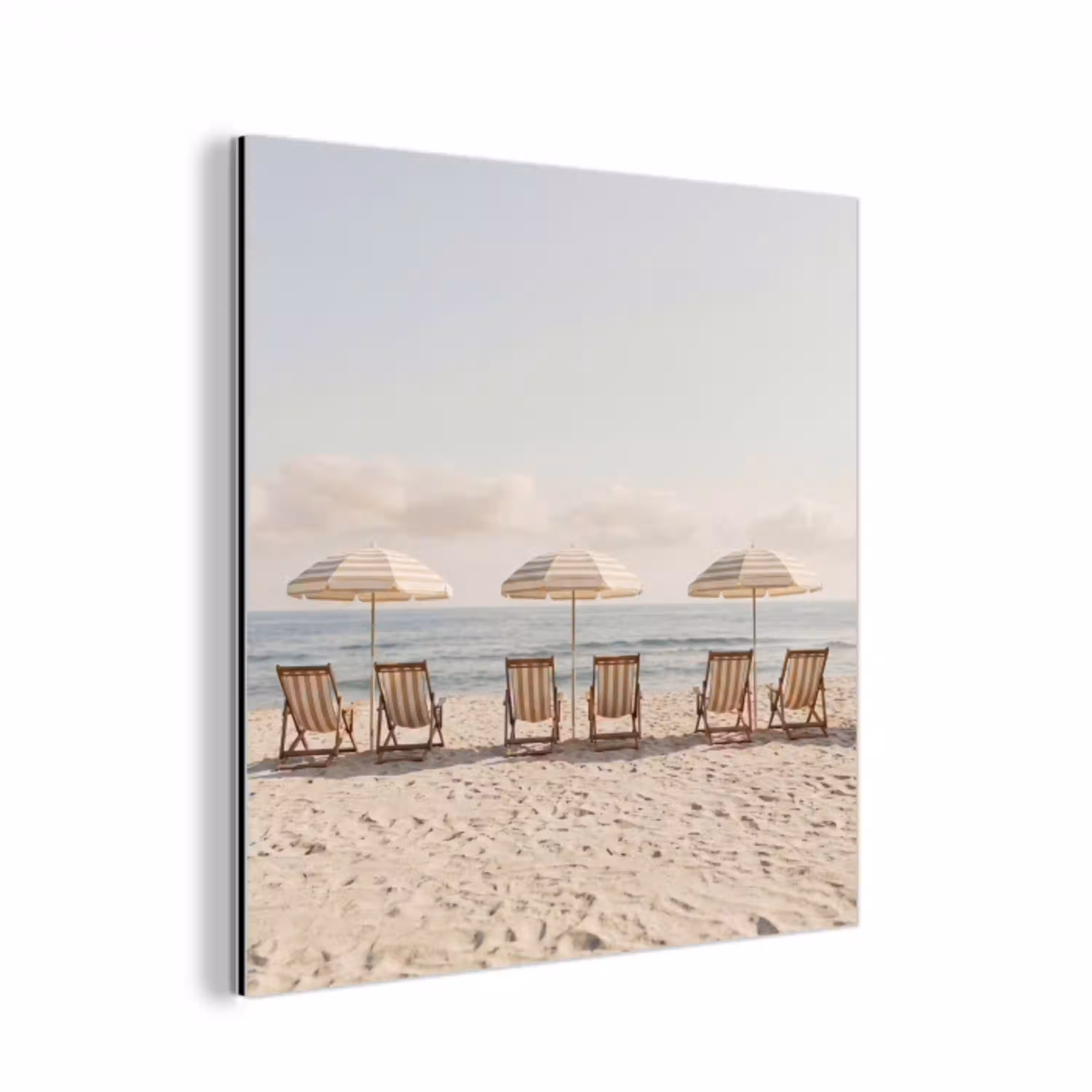 Strand - Stoelen - Parasol aluminium wit klein -3d