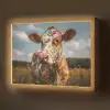 Koe - Bloemen - Weiland Light Box met batterij (Wandlamp) middel -z3d_website