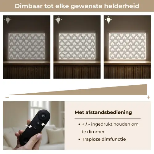 Stippen - Hart - Zwart - Wit Light Box met batterij (Wandlamp) middel 907 -USP_dimbaarNL