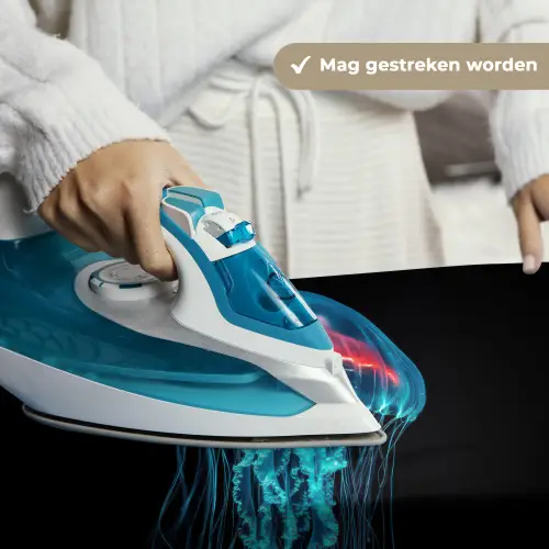 Kwal - Tentakels - Blauw - Licht Wandkleed katoen klein -sfeer9
