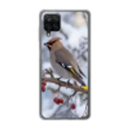 Pestvogel - Bessen - Winter - Natuur Telefoonhoesje Samsung Galaxy A12 klein -3d