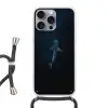 Oceaan - Walvishaai - Donkerblauw - Vlekken Hoesje iPhone 16 Pro Max met koord klein -3d