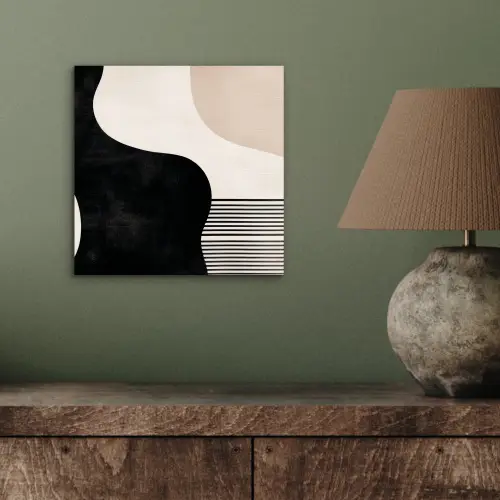 Abstract - Japandi - Beige - Modern aluminium wit klein -sfeer2