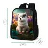 Puppy - Bloemen - Planten - Natuur - Husky Rugzak - Zwart middel -productfoto_formaten