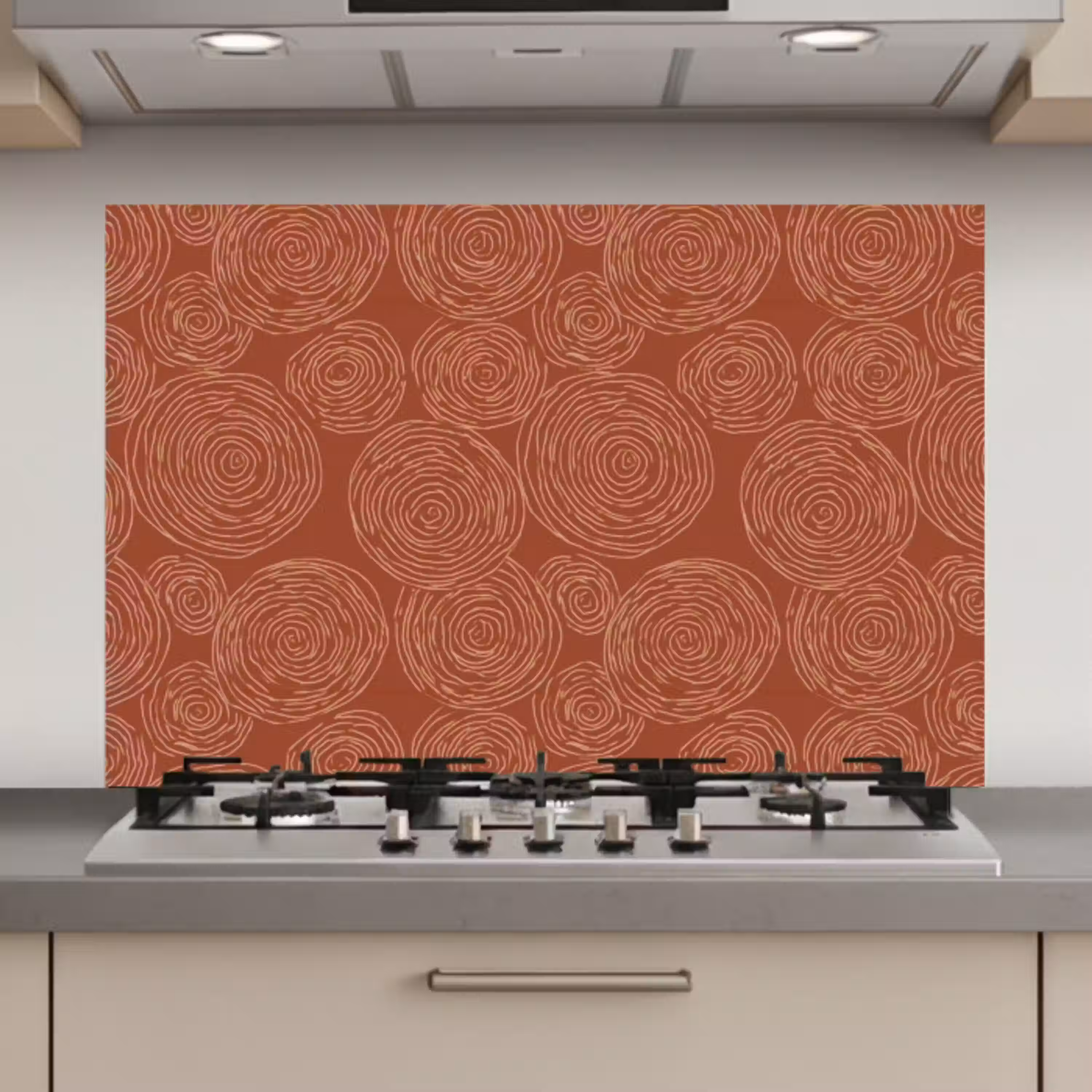Cirkels - Abstract - Artistiek - Terracotta keuken achterwand spatscherm klein 900 -3d_website