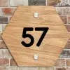 Licht hout - Traditioneel Naambord Hexagon klein -sfeer2