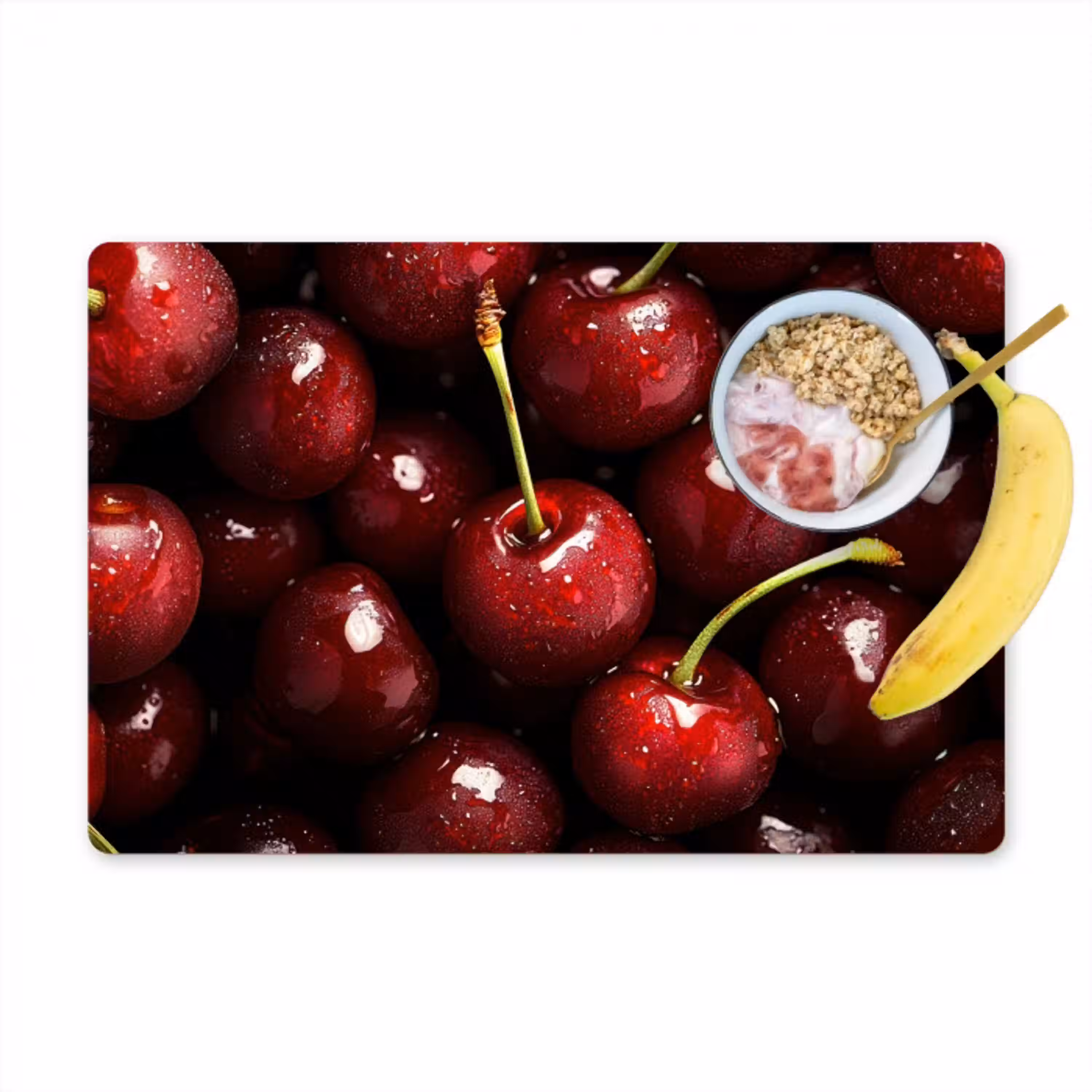 Rood - Fruit - Kersen Placemat vinyl groot -zzzproduct_Kitchenyeah-website