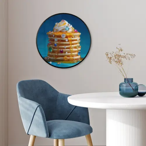 Pannenkoeken - Steentjes - Glitter - Slagroom Fotolijst rond zonder passe partout klein -sfeer2