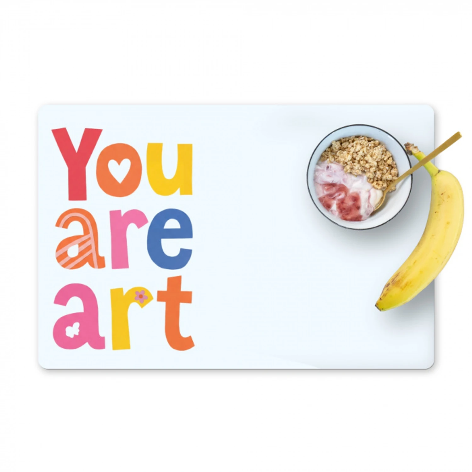 You are art - Kleurrijk - Grafisch Placemat vinyl groot -zzzproduct_Kitchenyeah-website