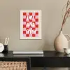 Hot - Spicy - Geruit - Rood poster papier klein -sfeer1