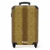 Goud gele slangenhuid met symmetrische schubstructuur NBS - Handbagage koffer - Volwassenen Unisex middel -productfoto_recht