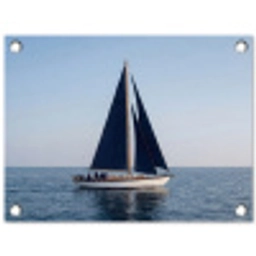 Zeilboot - Zee - Blauw tuinposter los doek klein -3d
