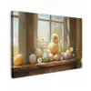 Kuiken - Raam - Paaseieren Tuinposter op houten frame 2 cm dik klein -3d