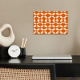 Oranje - Organische vormen - Wit poster papier klein 62 -sfeer1