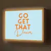 Blauw - Oranje - Tekst Light Box met batterij (Wandlamp) middel -z3d_website