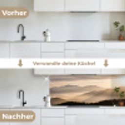 Bergen - Mist - Zonnestralen keuken achterwand 2 middel -voor-na_DE